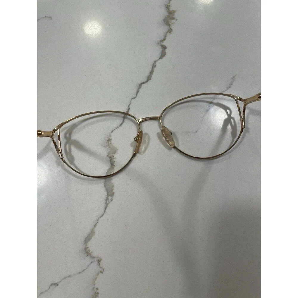 VTG 90s Gold Elizabeth Arden Oval Designer Eyeglasses EA635 Frames 56-16-140 NEW
